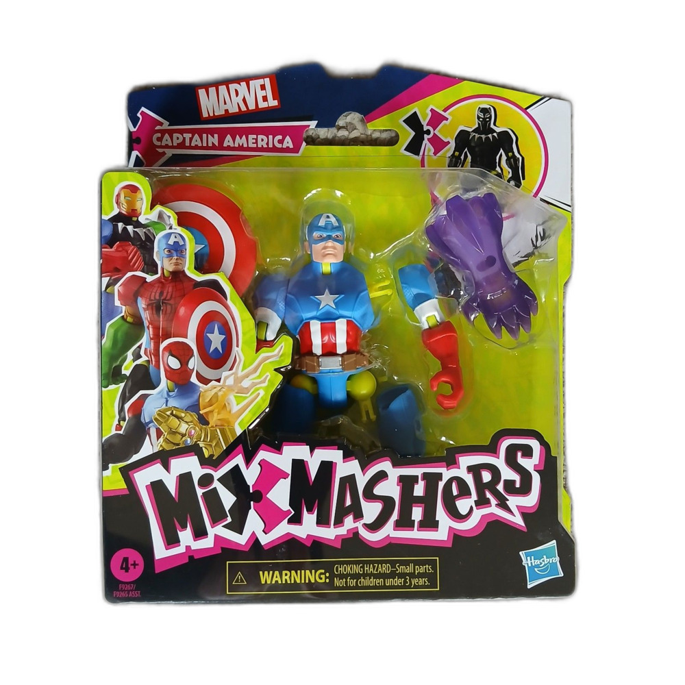 Marvel MixMashers Captain America 5" Figure Shield Black Panther Claw Toy
